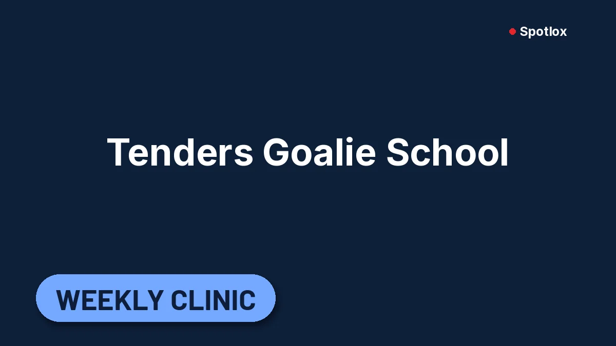 Tenders Goalie School card image for Tenders Goalie School Fall/Winter Thursday Sessions (Goalie, Fort Erie)